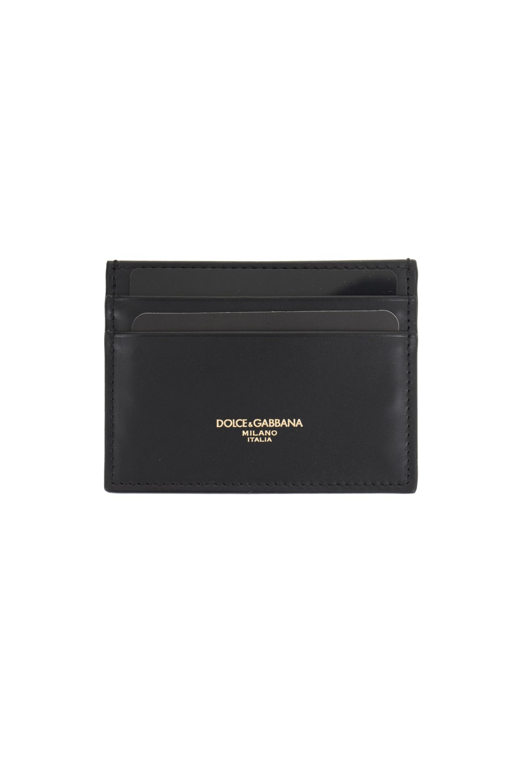 dolce gabbana calfskin - DOLCE & GABBANA Calfskin Credit Card Holder With Heat-Pressed Logo